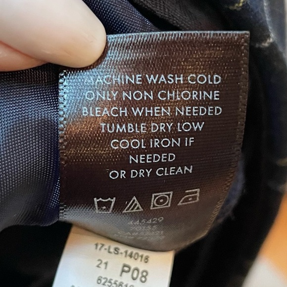 Ann Taylor Devin Fit Navy Grey Yellow White Plaid Pockets Trousers Pants Office - Picture 9 of 13